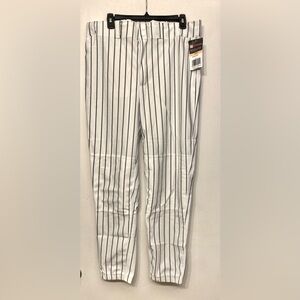 NWT Wilson Performance Men's Baseball White Navy Blue Striped Sport Pants Large